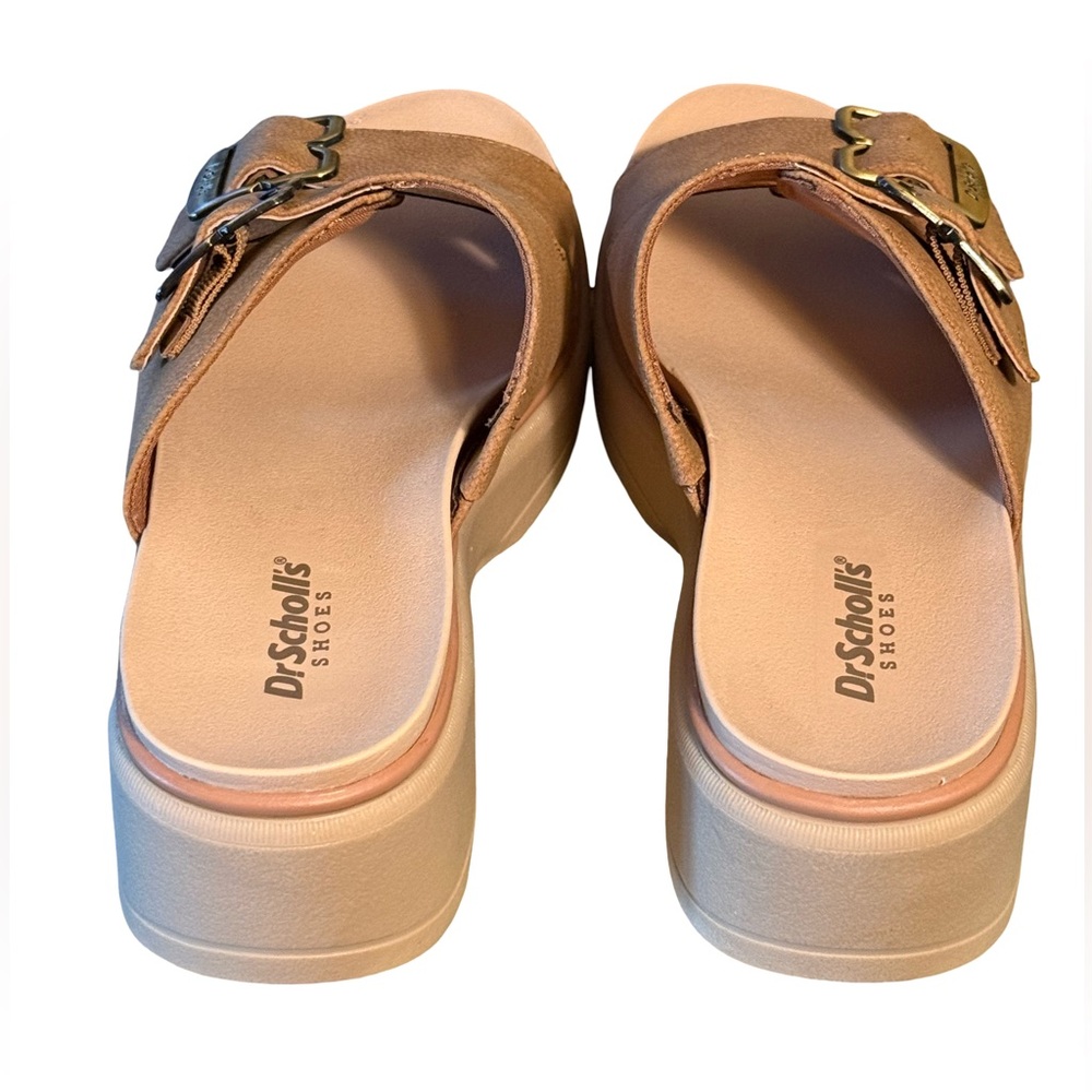 Dr Scholl’s NWT Nice Day Max OG Cushioned Tan Brown Platform Sandals (SH230) - Picture 7 of 11